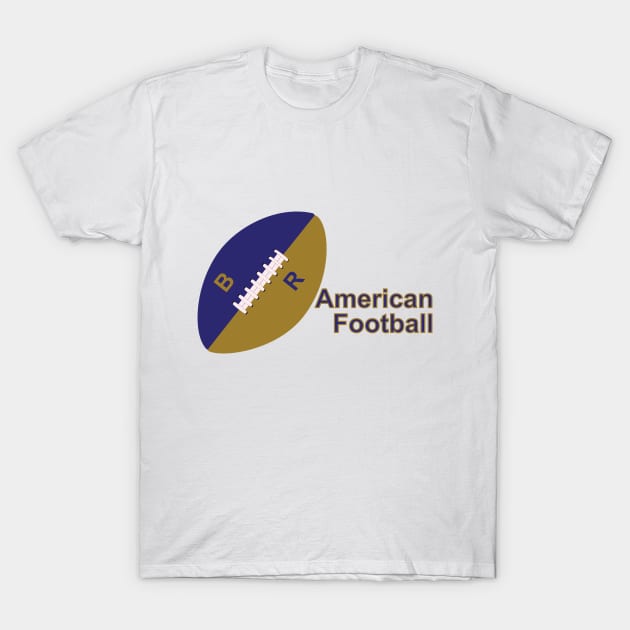 American football ball with text T-Shirt by GiCapgraphics